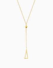 Triangle Necklace Gold Plated ZJ jewellery Triangle Necklace Gold Plated
